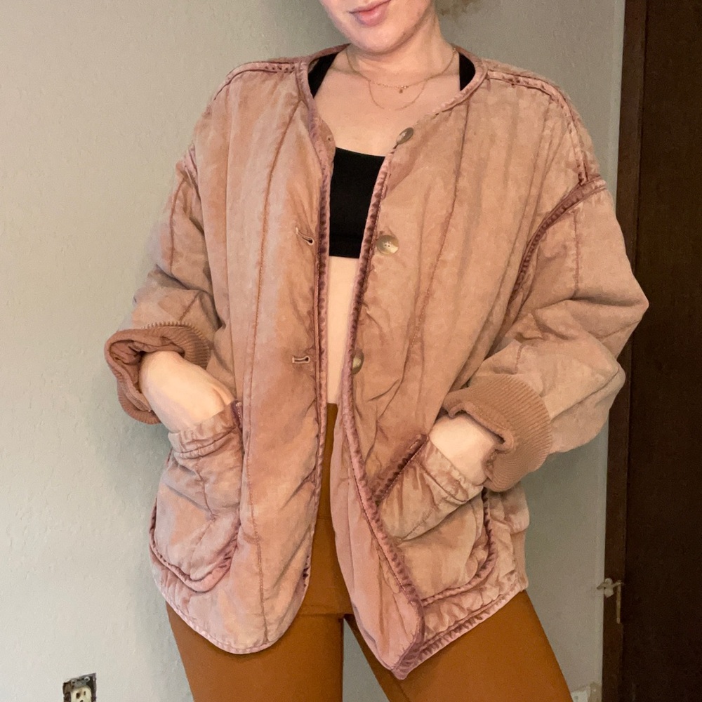 Free People Dolman Quilted Coat